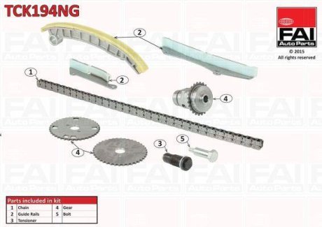 Комплект цепи ГРМ Fischer Automotive One (FA1) TCK194NG