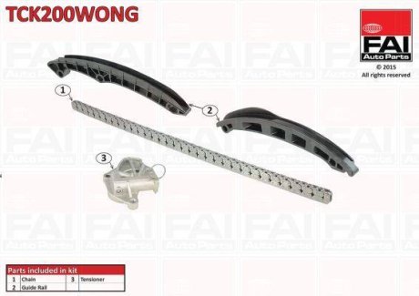 Ланцюг ГРМ FAI AutoParts (шт.) Fischer Automotive One (FA1) TCK200WONG