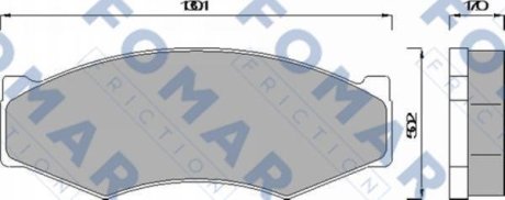 Колодки тормозные дисковые FOMAR FO 441581