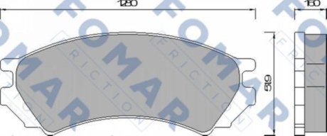 Колодки тормозные дисковые FOMAR FO 461881