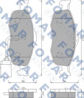 Колодки тормозные дисковые FOMAR FO 493081