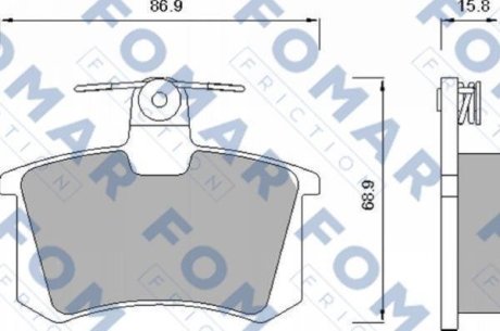 Колодки тормозные дисковые FOMAR FO 625481