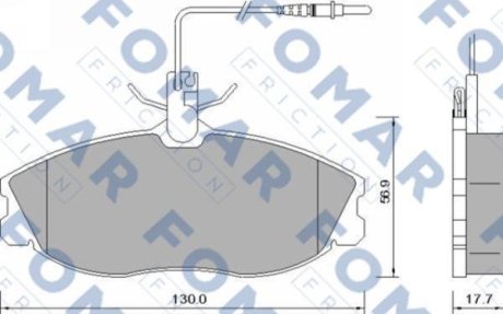 Колодки тормозные дисковые FOMAR FO 637581