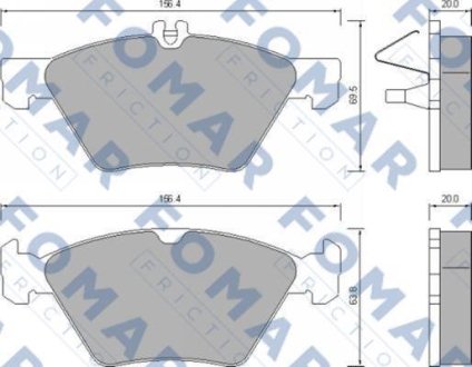 Колодки гальмівні дискові FOMAR FO 639081