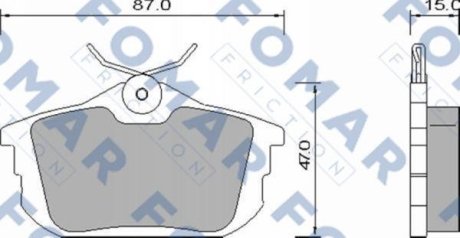 Колодки тормозные дисковые FOMAR FO 647381