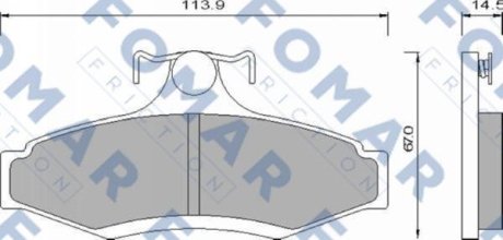 Колодки гальмівні дискові FOMAR FO 666181