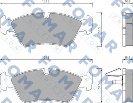 Колодки тормозные дисковые FOMAR FO 672581