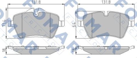Колодки гальмівні дискові FOMAR FO 844981