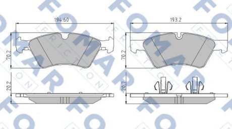 Колодки тормозные дисковые FOMAR FO 858781