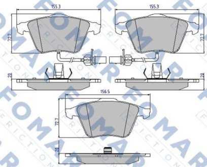 Колодки гальмівні дискові FOMAR FO 912481