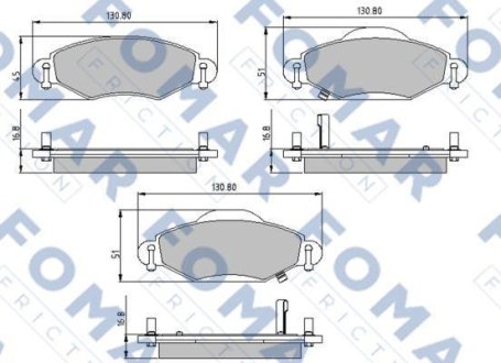 Колодки тормозные дисковые FOMAR FO 913081