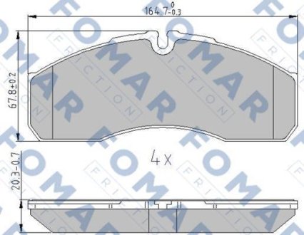 Колодки гальмівні дискові FOMAR FO 933581