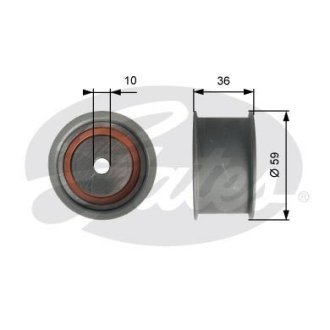 (7786-21465) Обвідний ролик ременя ГРМ POWERGRIP IDLER Gates T41227