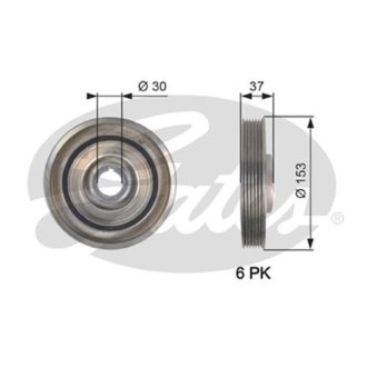 Шків ременя Gates TVD1090