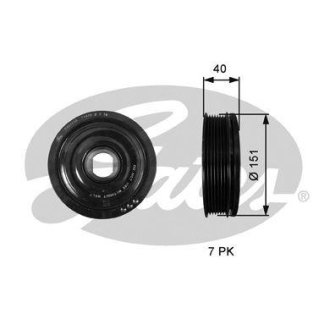 Шкiв колiнвала Gates TVD1110