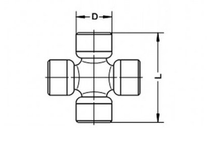 Крестовина руля GKN (Lobro) U126