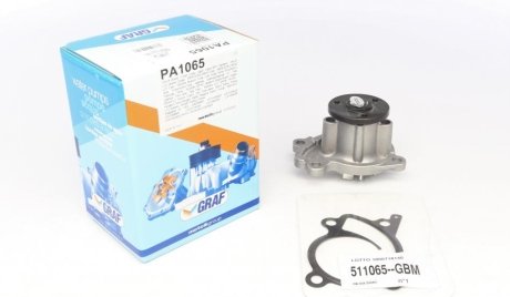 Помпа воды Renault Clio/Scenic/Megane/Kangoo/Nissan Qashqai/Juke 0.9-1.2-1.4TCe/1.6 09- (B/B)(8 лоп) GRAF PA1065