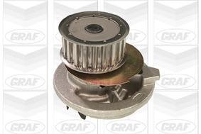 Помпа воды Opel Astra F/Vectra A 1.7D/TD 88-00/Kadett E/Ascona C 1.6D/1.7D 86-91 (21z) (B/B) (8 лоп) GRAF PA324