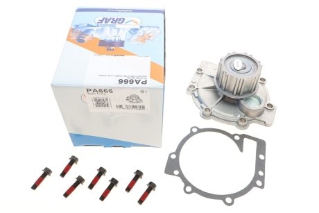 Помпа воды Volvo S90/V90 2.5/2.9 97-98/960 2.9 94-96 (14z) (R/B) (7 лоп) GRAF PA666