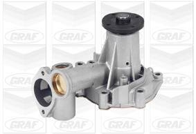 Помпа воды Mitsubishi Pajero/L200/L300/L400 2.3D/TD/2.5D/TD 82-07 (R/B) (8 лоп) (с корпусом) GRAF PA700