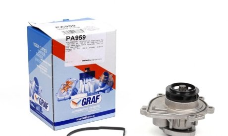 Помпа воды Opel Astra/Vectra/Zafira/Insignia/Corsa 1.6/1.8 02-/Chevrolet Aveo 1.4/1.6 08-(B/B)(7лоп) GRAF PA959