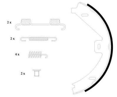 Колодки ручных тормозов Mercedes W212 HELLA 8DA 355 050-081