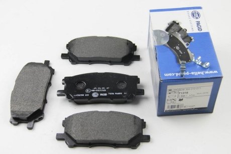 Гальмівні колодки дискові перед. Lexus RX 300 05.03- HELLA 8DB 355 010-071