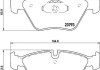 Гальмівні колодки пер.BMW 3(E90)/1(E81) 04-13 (ATE) (154,8x63,6x20) HELLA 8DB355015-031 (фото 2)