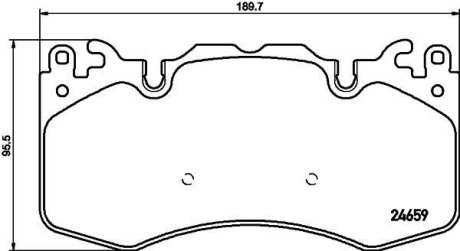 Тормозные колодки пер. Range Rover 09- (brembo) HELLA 8DB355016-151