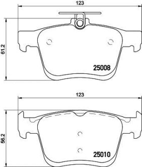 Тормозные колодки зад.VW Golf VII/Audi A3 1.2-2.0 12- HELLA 8DB 355 020-271