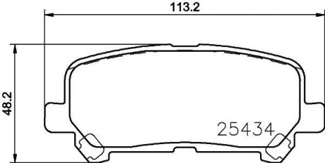 HONDA Гальмівні колодки задні ODYSSEY 3.5 10-, PILOT 3.5 08-, ACURA HELLA 8DB 355 020-601