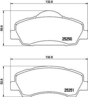 Гальмівні колодки дискові перед. Citroen C-Elysee 12-/Peugeot 308 13- HELLA 8DB 355 020-771