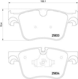 Гальмівні колодки дискові перед. Citroen C4 Picasso IIPeugeot 308 Sw II 1.2-2.0D 02.13- HELLA 8DB 355 020-981