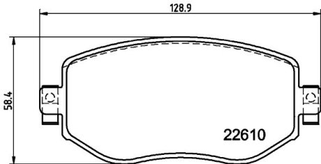 К-кт перед. гальм. колодок Renault Megane IV 2015- HELLA 8DB 355 025-851