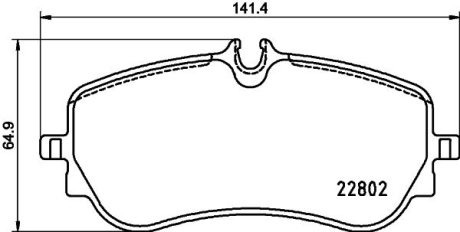 Тормозные колодки MAN TGE VW Amarok, Crafter 2.0/2.0D/3.0D 12.10- HELLA 8DB 355 037-751