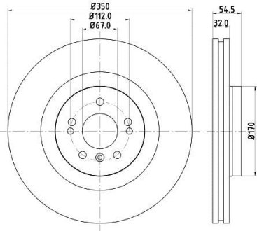 Диск тормозной DB klasa GL,klasa M 06-> HELLA 8DD 355 113-191