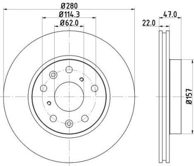 SUZUKI Гальмівний диск передн. SX4, FIAT HELLA 8DD 355 113-631