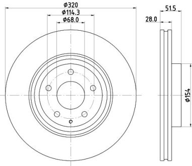 Диск гальмівний HELLA 8DD355132691