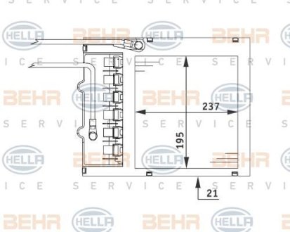 Радиатор печки HELLA 8FH 351 311-151