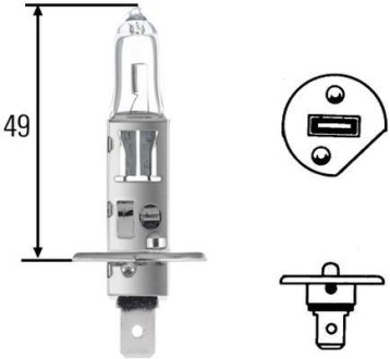 Лампа 12V H1 55W P14.5s HELLA 8GH 002 089-131