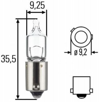 Автолампа BA9S 12V 6WT6W H6W 12V6W HELLA 8GH007643-121