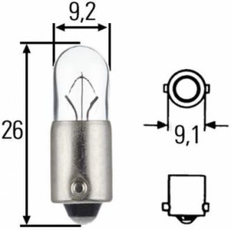 T4W Heavy Duty 24V 4W автолампа HELLA 8GP 002 067-261