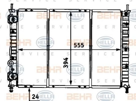 Радіатор охолоджування HELLA 8MK 376 718-211