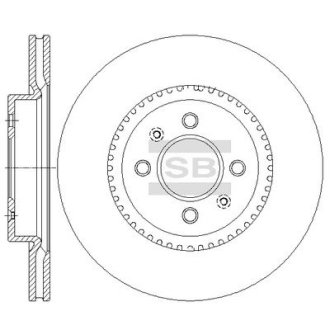 Диск тормозной Hi-Q (SANGSIN) SD2043