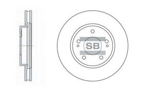 Диск гальмівний Hi-Q (SANGSIN) SD4308