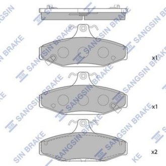 Комплект гальмівних колодок - дискові Hi-Q (SANGSIN) SP1066