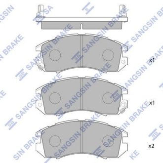 Комплект тормозных колодок из 4 шт. дисков Hi-Q (SANGSIN) SP1120