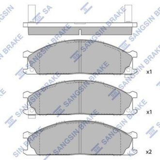 Кт. Тормозные колодки Hi-Q (SANGSIN) SP1140