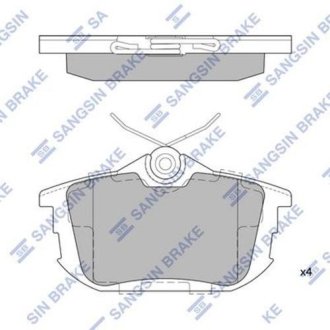 Кт. Тормозные колодки Hi-Q (SANGSIN) SP1531