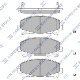 Кт. Тормозные колодки Hi-Q (SANGSIN) SP1606